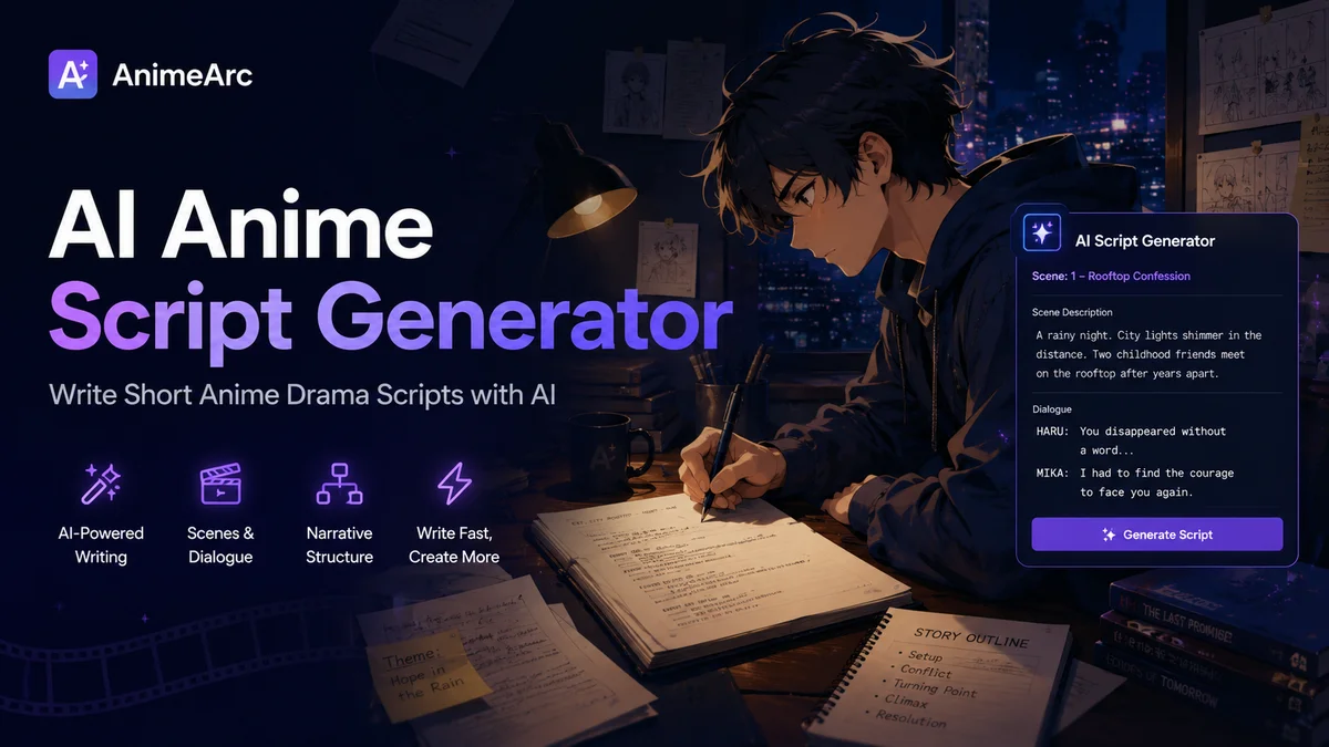 AI Anime Script Generator: Write Short Anime Drama Scripts with AI